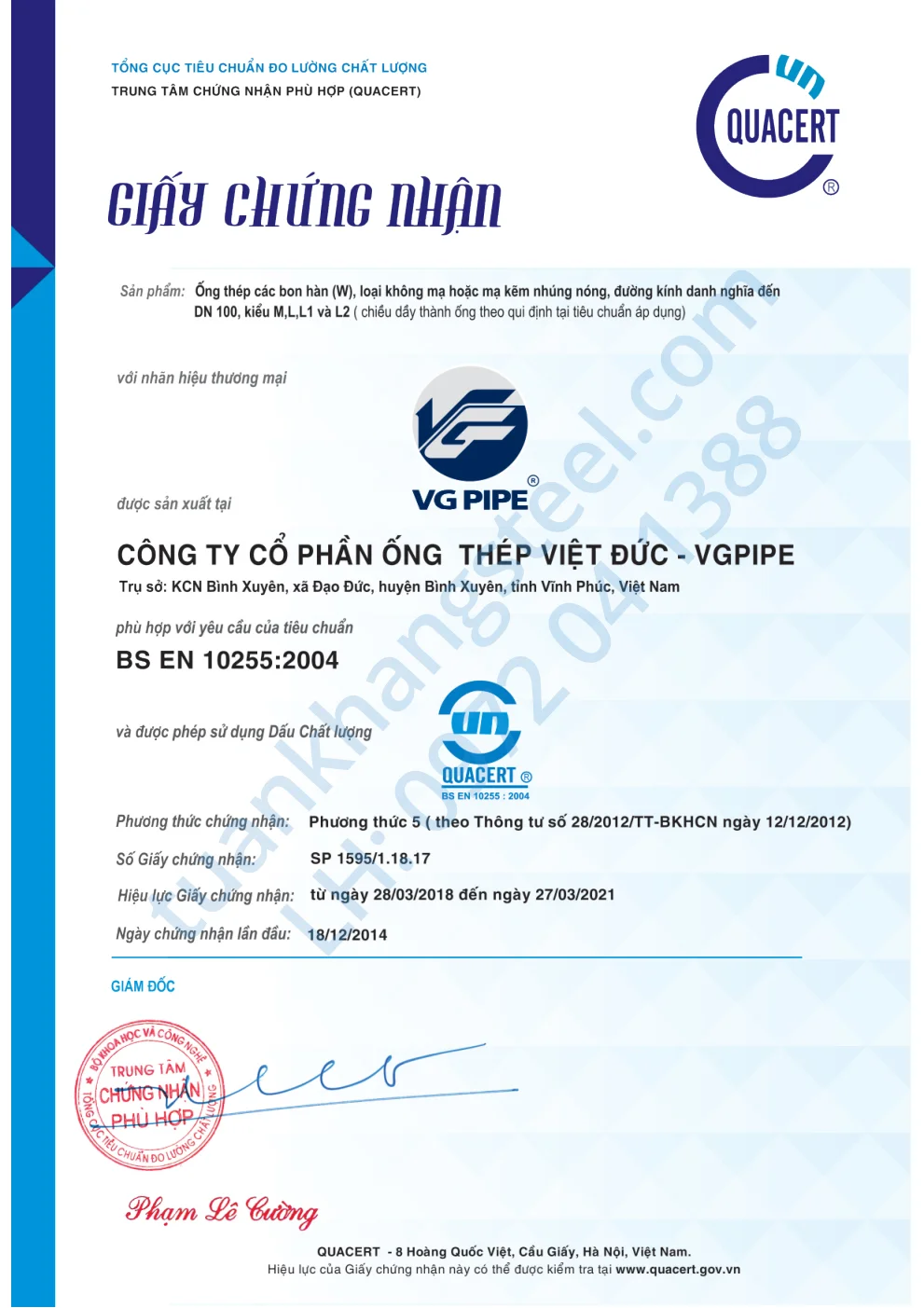 Hồ sơ năng lực Ống thép Việt Đức