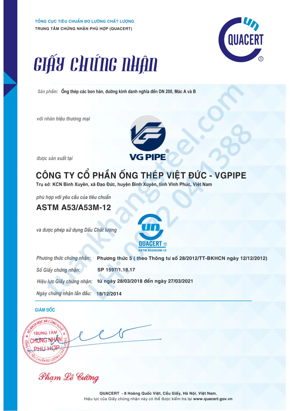 Hồ sơ năng lực Ống thép Việt Đức