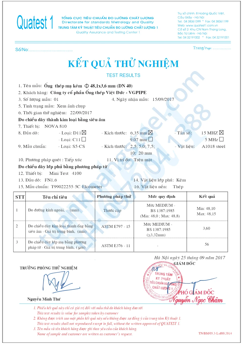 Hồ sơ năng lực Ống thép Việt Đức