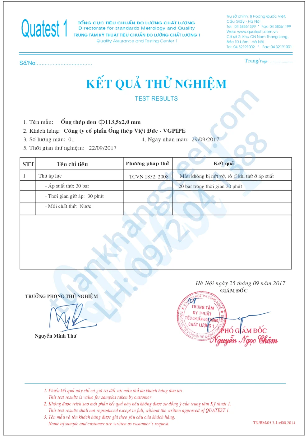 Hồ sơ năng lực Ống thép Việt Đức