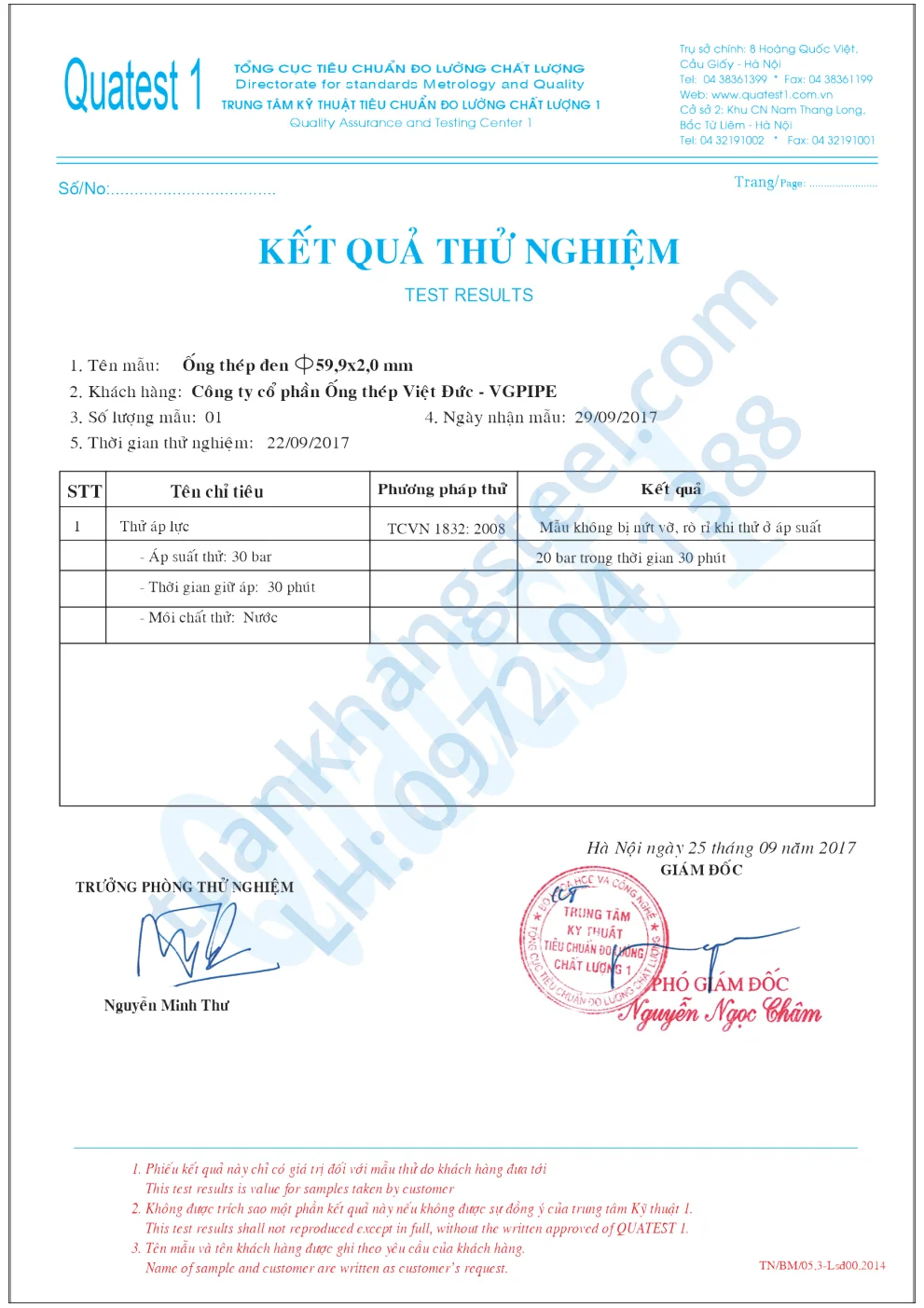 Hồ sơ năng lực Ống thép Việt Đức