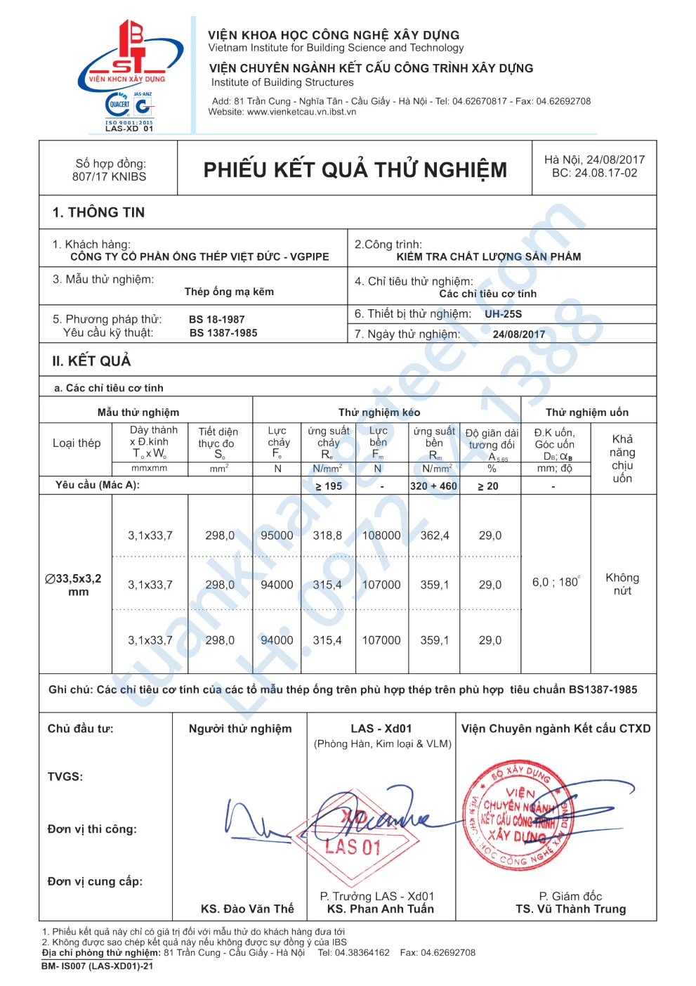 Hồ sơ năng lực Ống thép Việt Đức