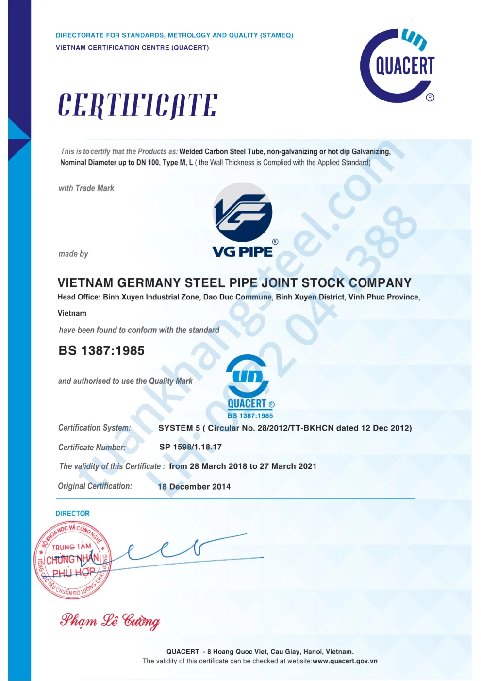 Hồ sơ năng lực Ống thép Việt Đức