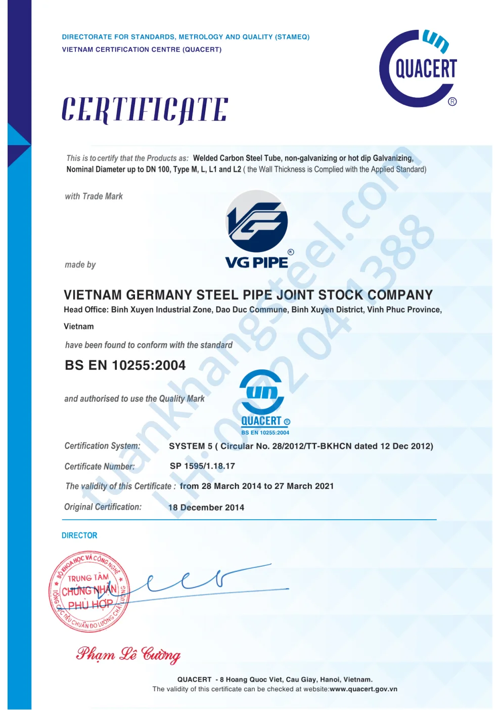 Hồ sơ năng lực Ống thép Việt Đức