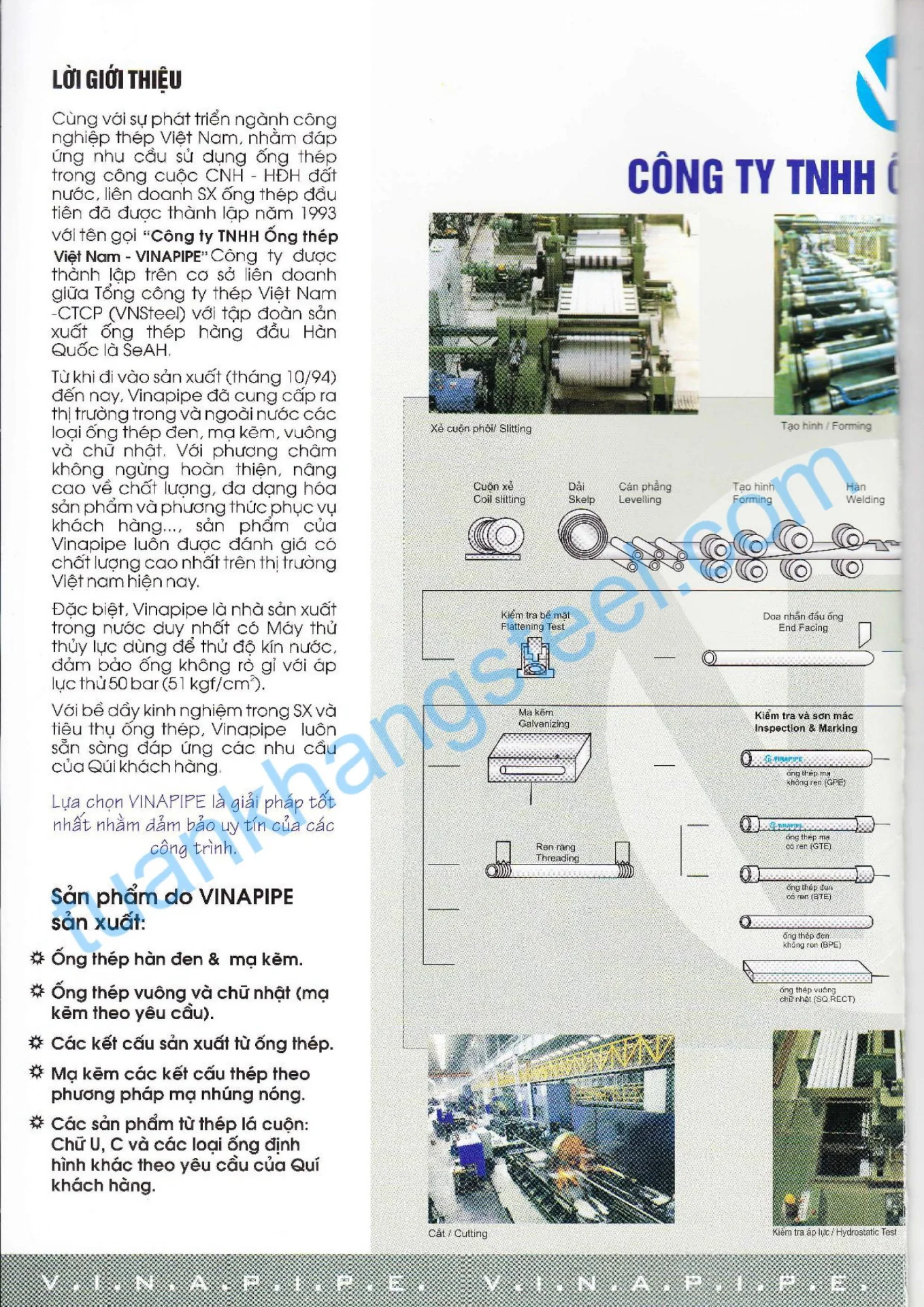 Catalogue ống thép Vinapipe