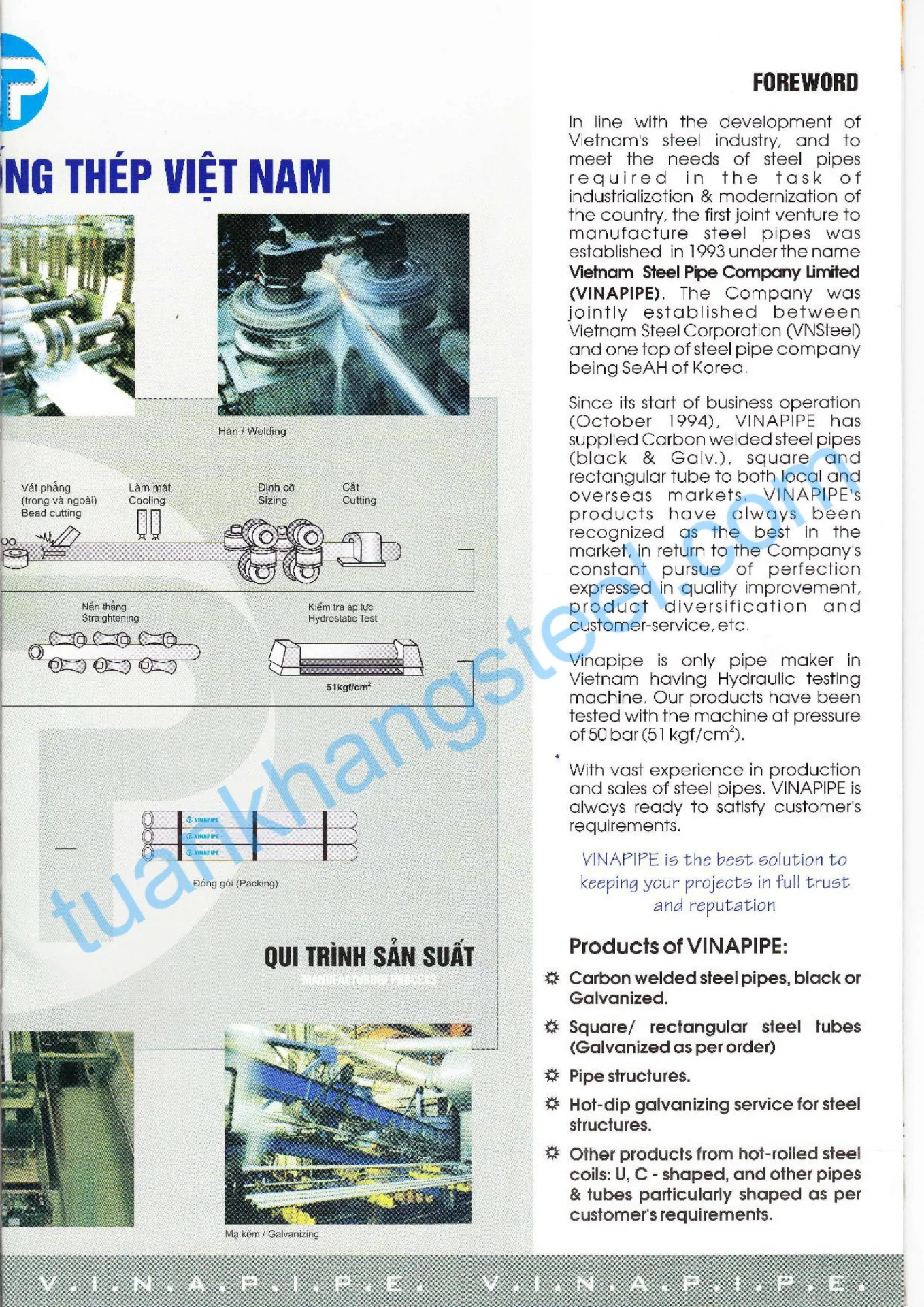 Catalogue ống thép Vinapipe