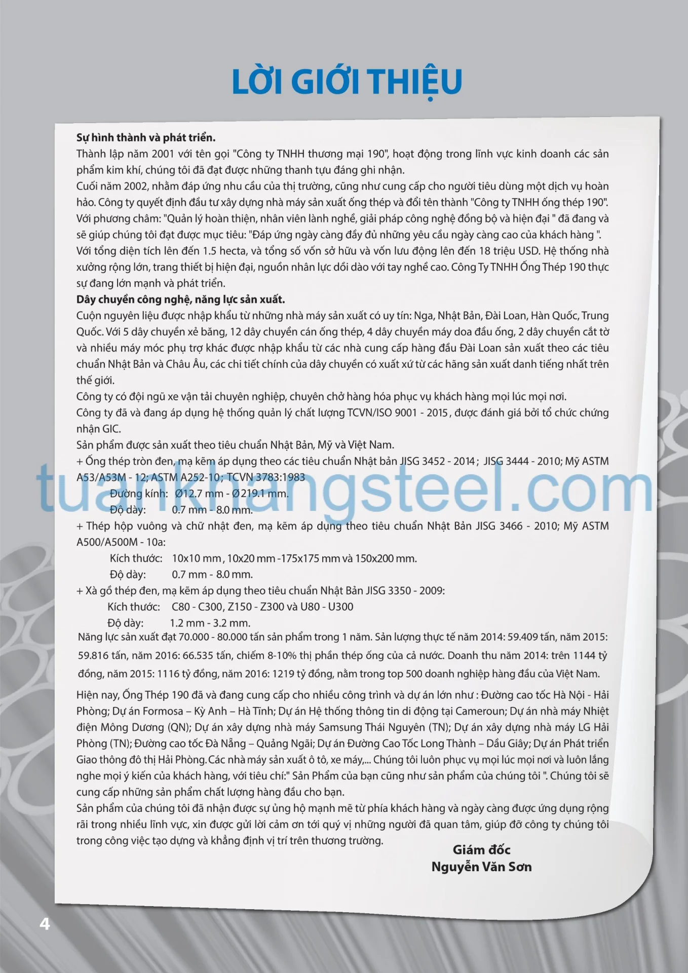 Catalogue Ống thép 190