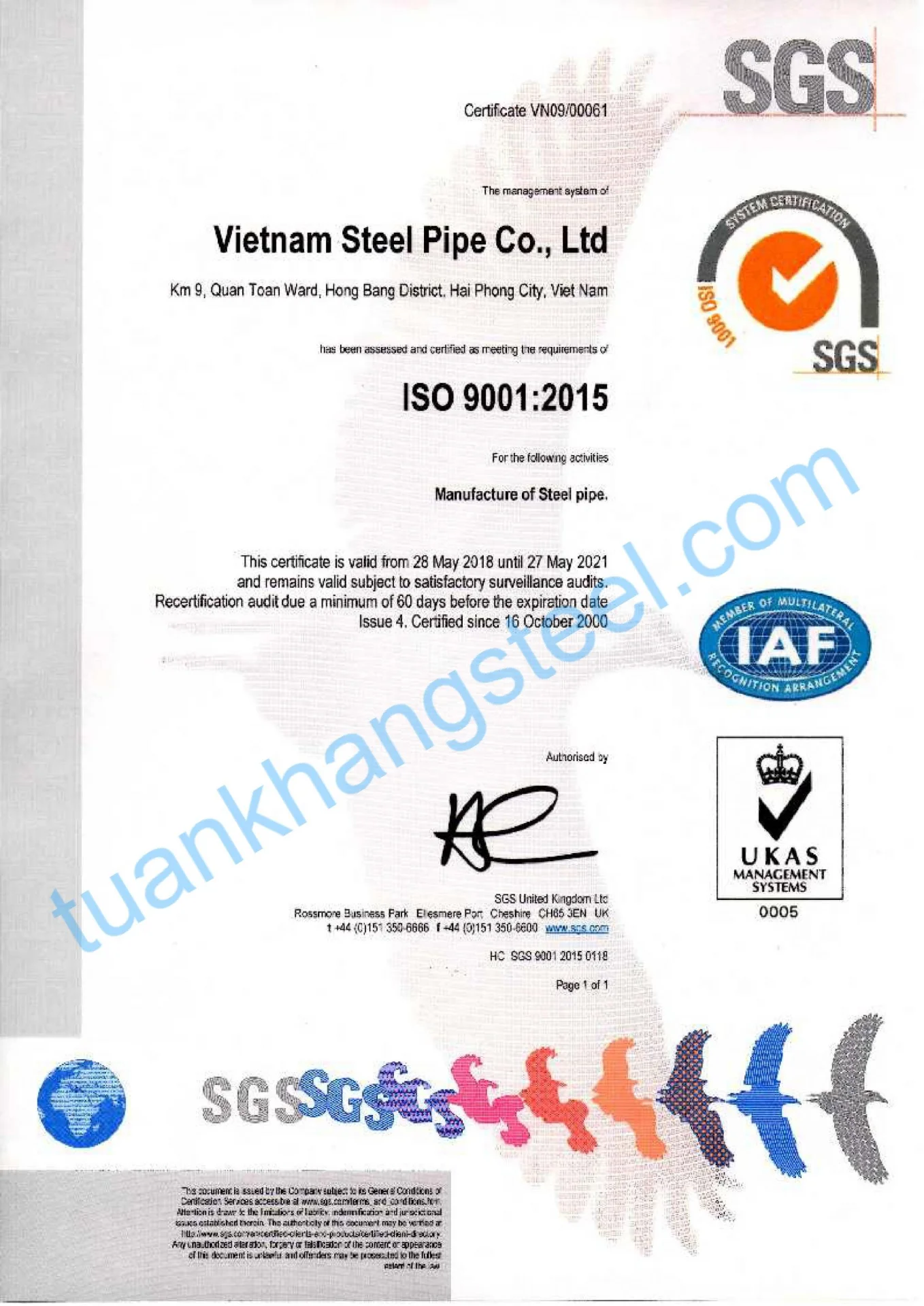 Catalogue ống thép Vinapipe