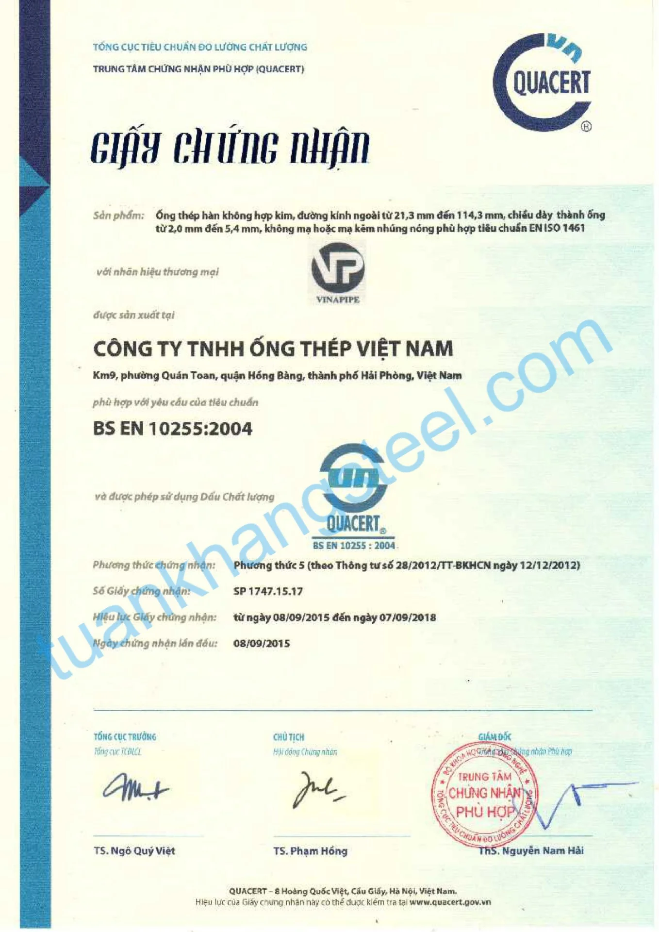 Catalogue ống thép Vinapipe