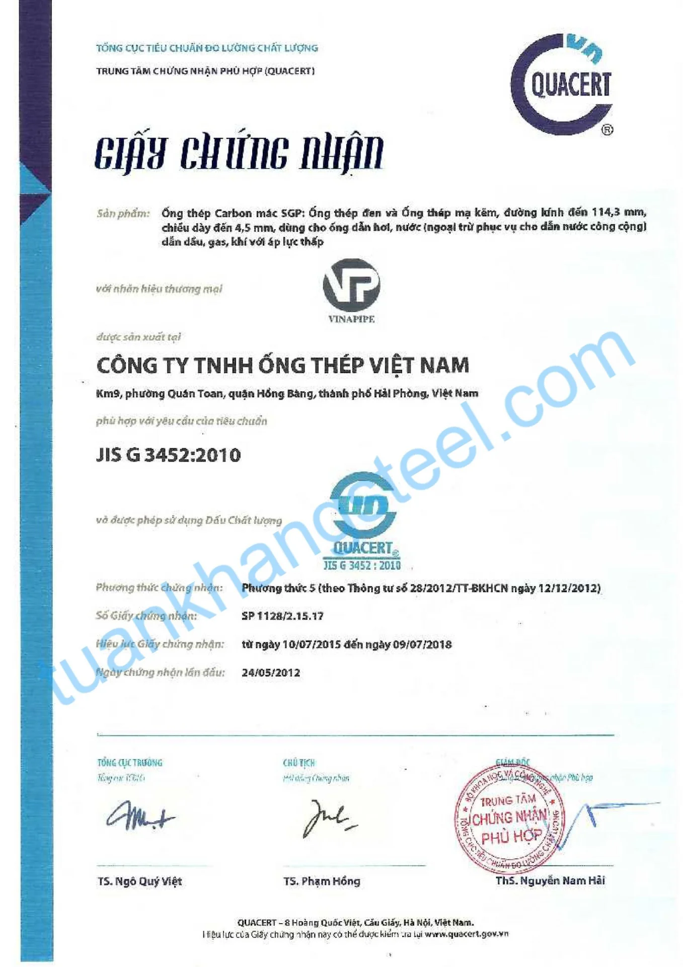 Catalogue ống thép Vinapipe