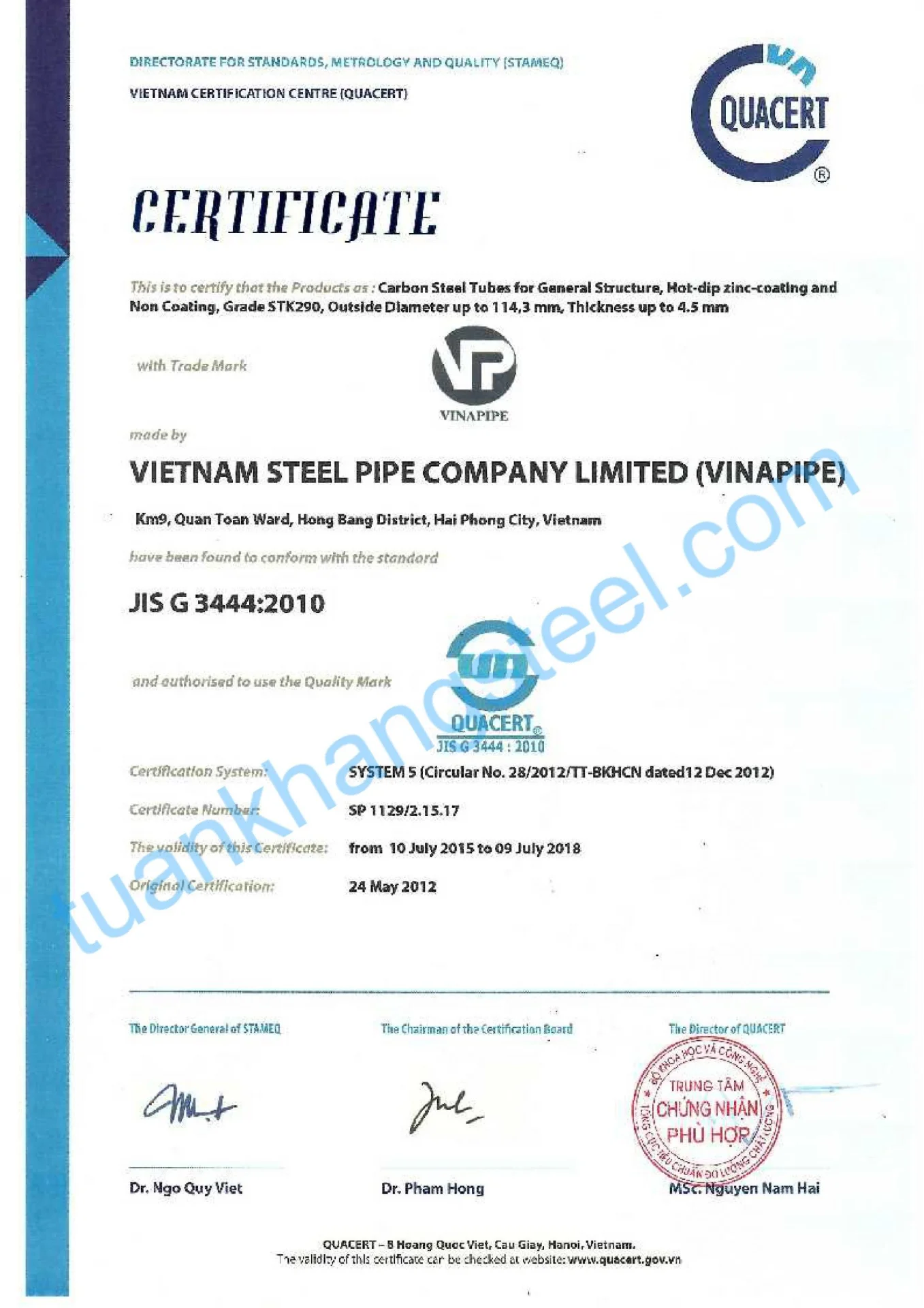 Catalogue ống thép Vinapipe