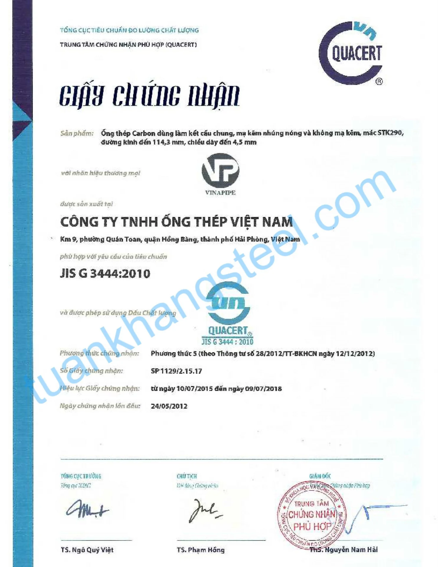 Catalogue ống thép Vinapipe