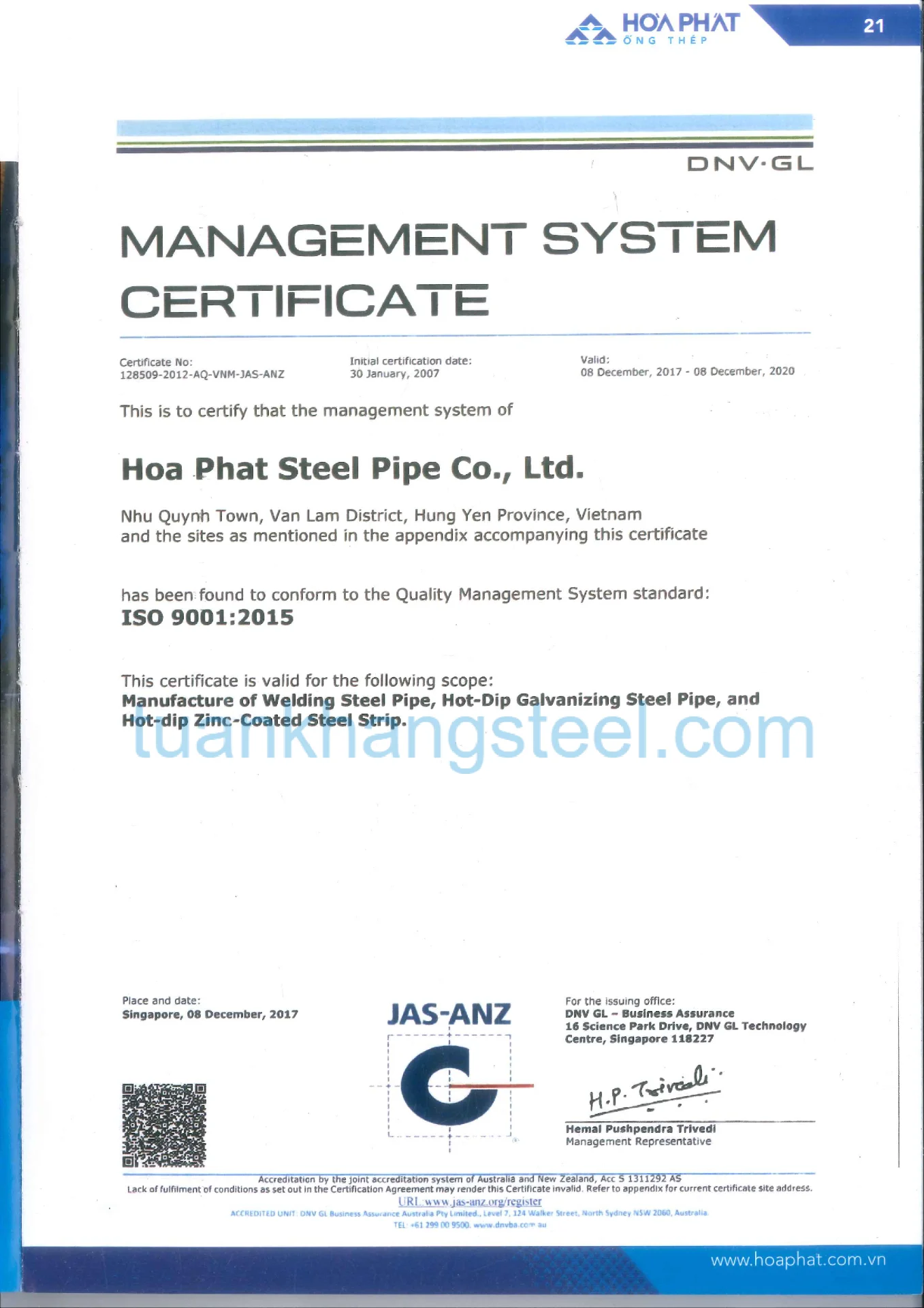 Hồ sơ năng lực Hoà Phát PDF mới nhất 2021