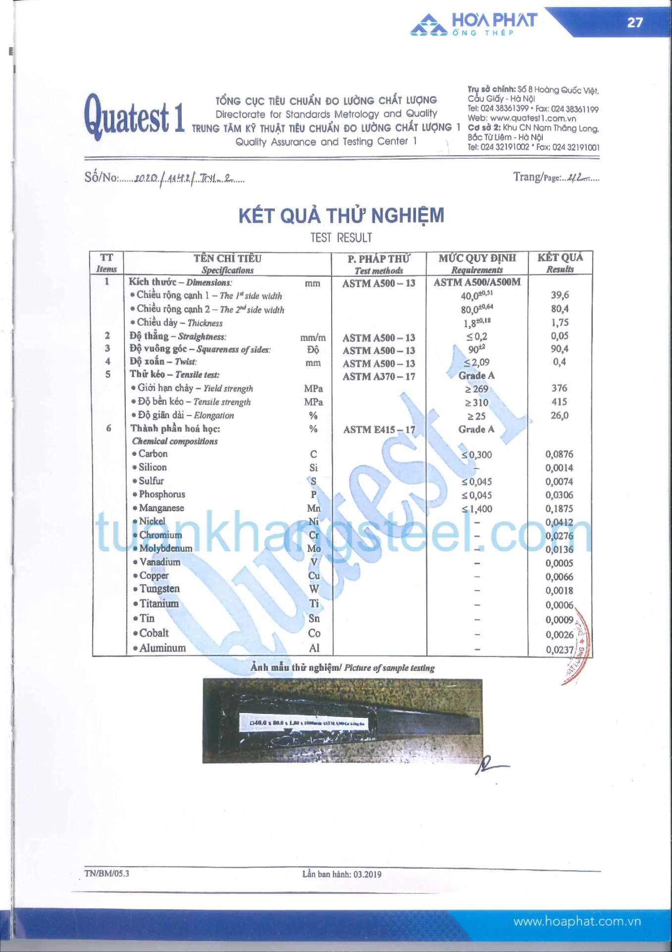 Hồ sơ năng lực Hoà Phát PDF mới nhất 2021