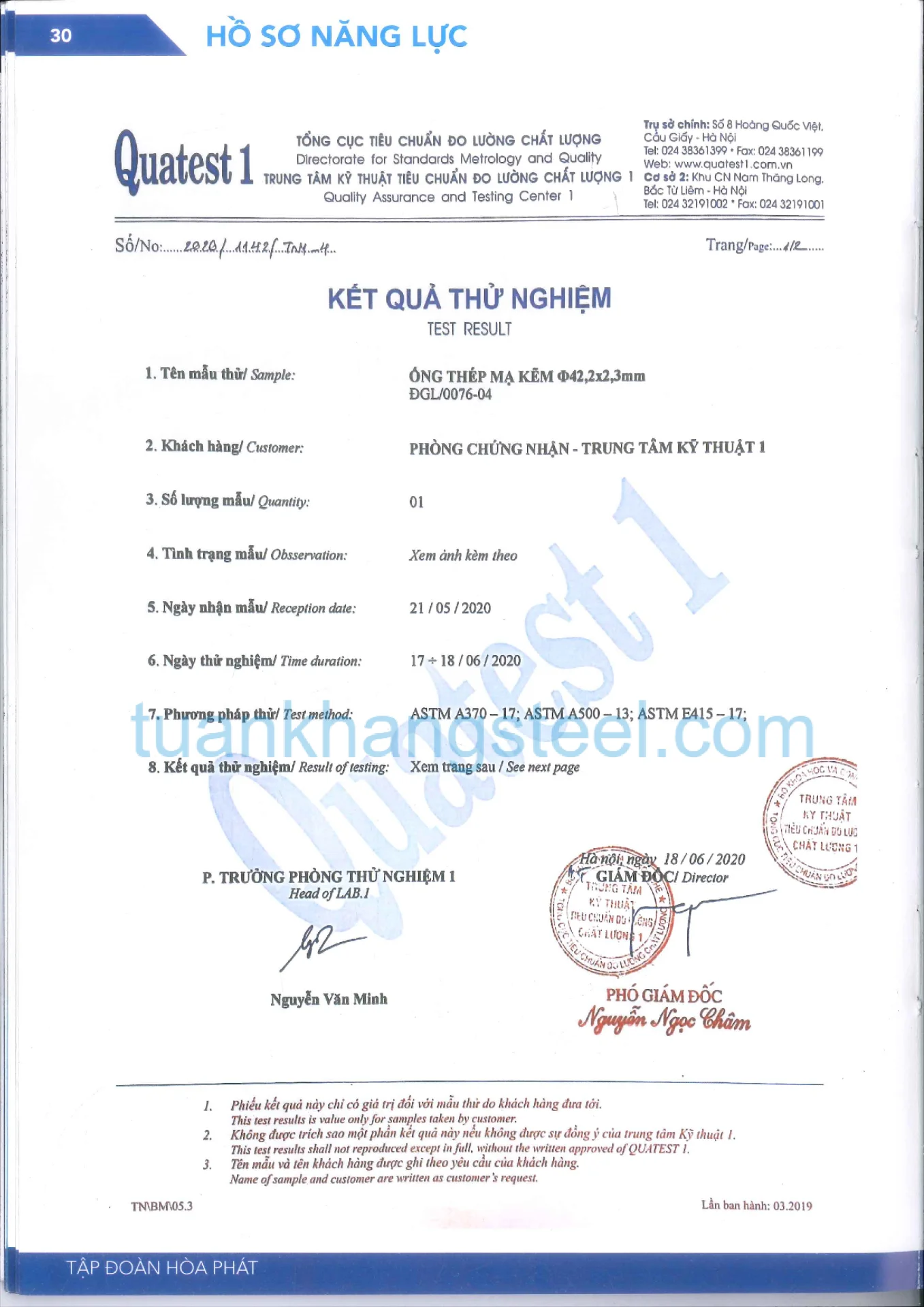 Hồ sơ năng lực Hoà Phát PDF mới nhất 2021