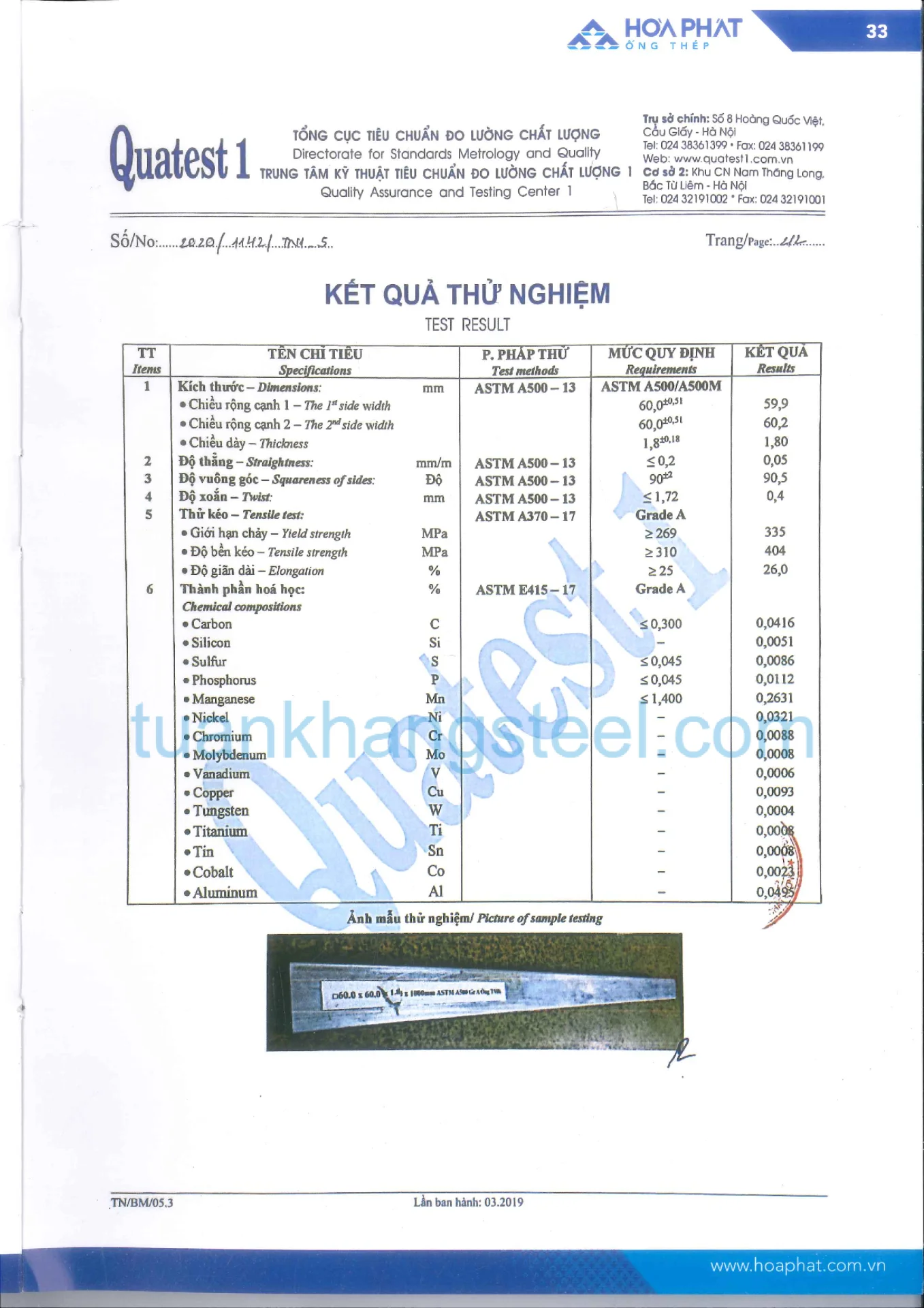 Hồ sơ năng lực Hoà Phát PDF mới nhất 2021