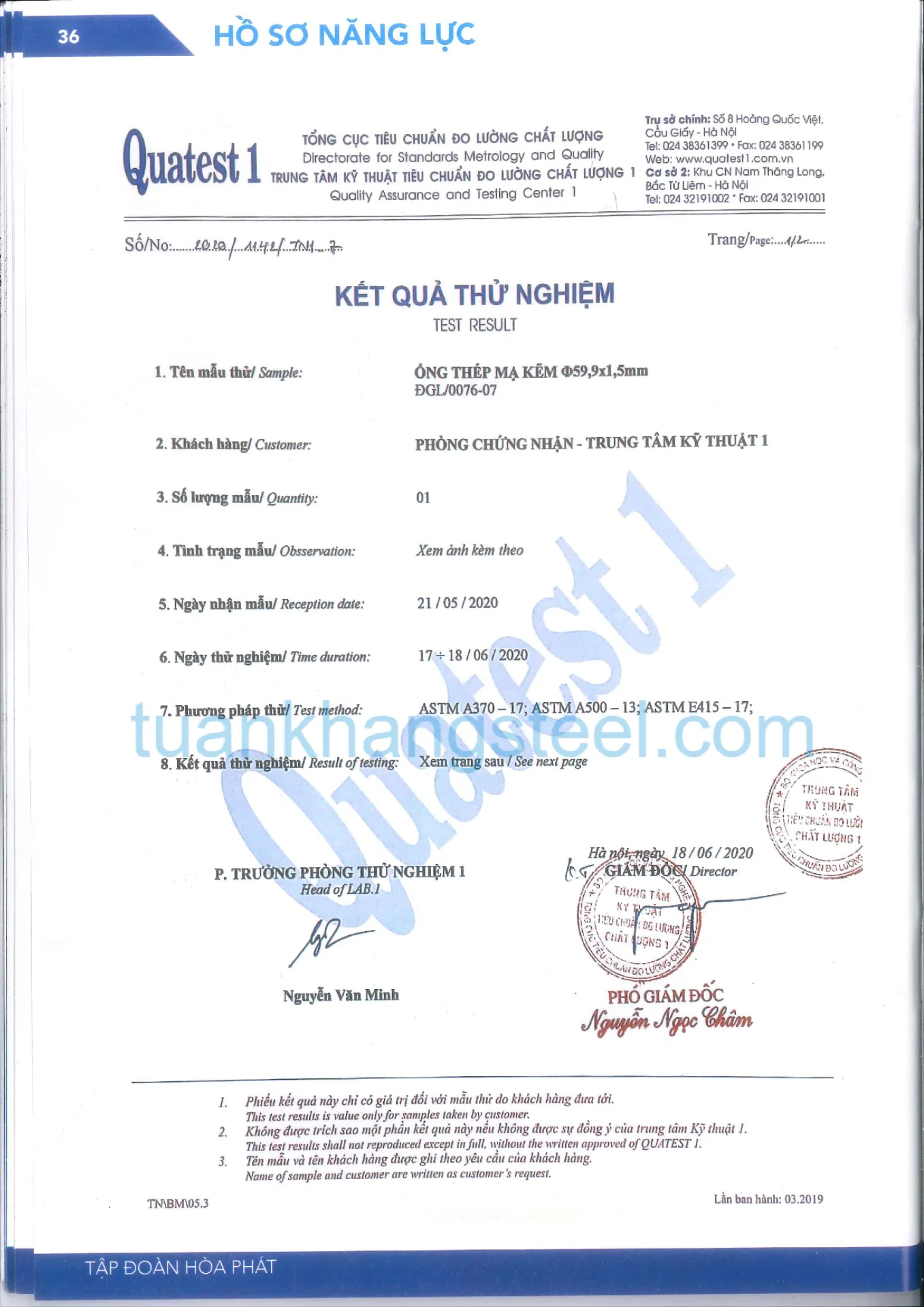 Hồ sơ năng lực Hoà Phát PDF mới nhất 2021