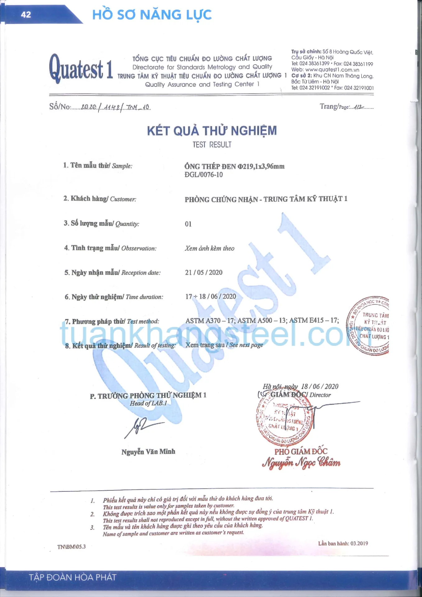 Hồ sơ năng lực Hoà Phát PDF mới nhất 2021