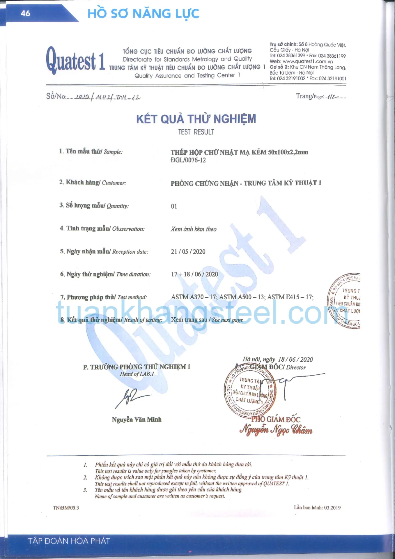 Hồ sơ năng lực Hoà Phát PDF mới nhất 2021