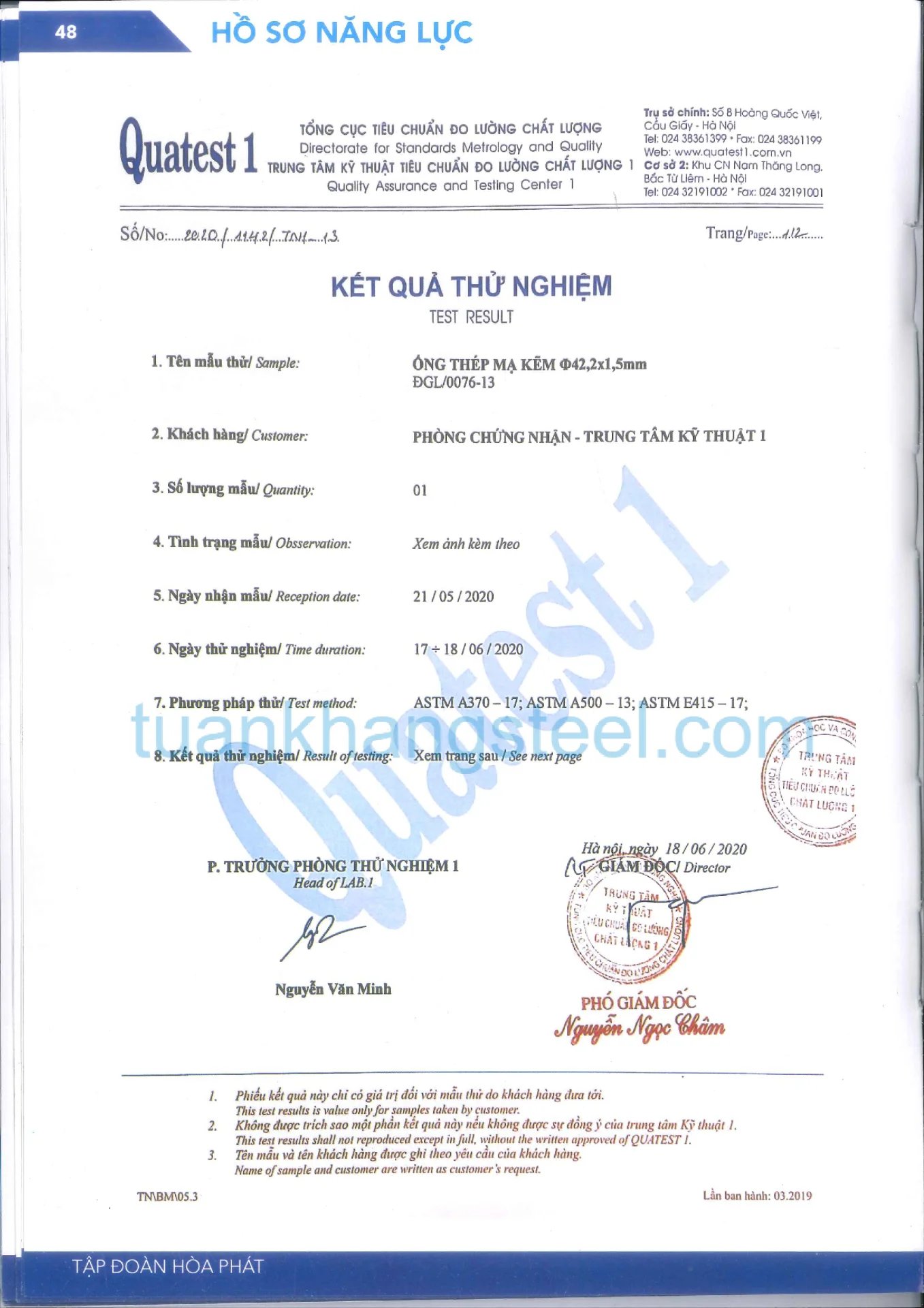 Hồ sơ năng lực Hoà Phát PDF mới nhất 2021
