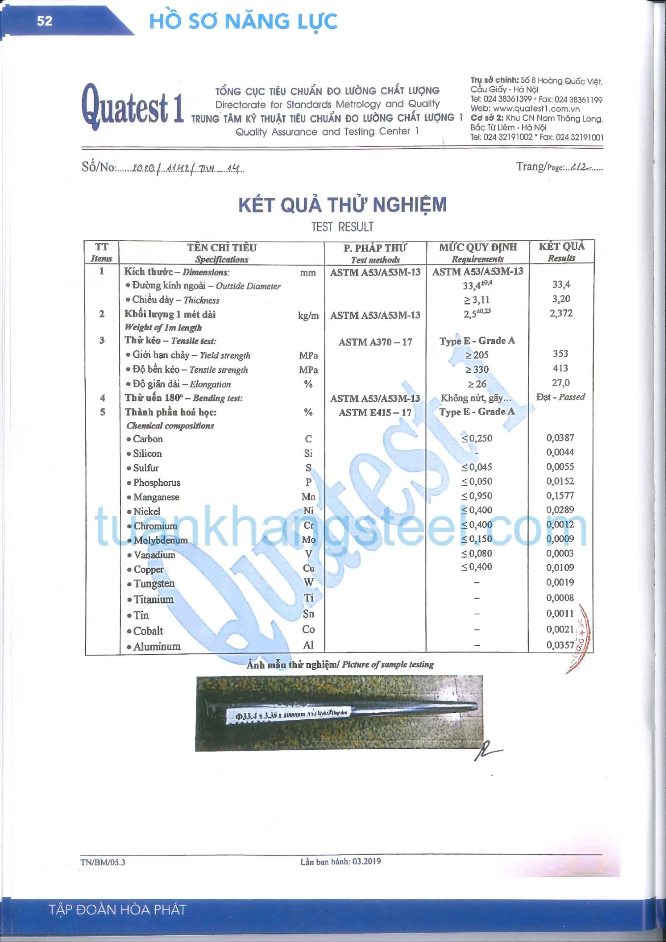 Hồ sơ năng lực Hoà Phát PDF mới nhất 2021