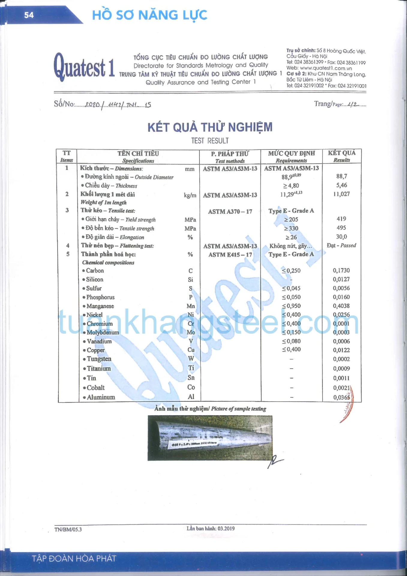 Hồ sơ năng lực Hoà Phát PDF mới nhất 2021