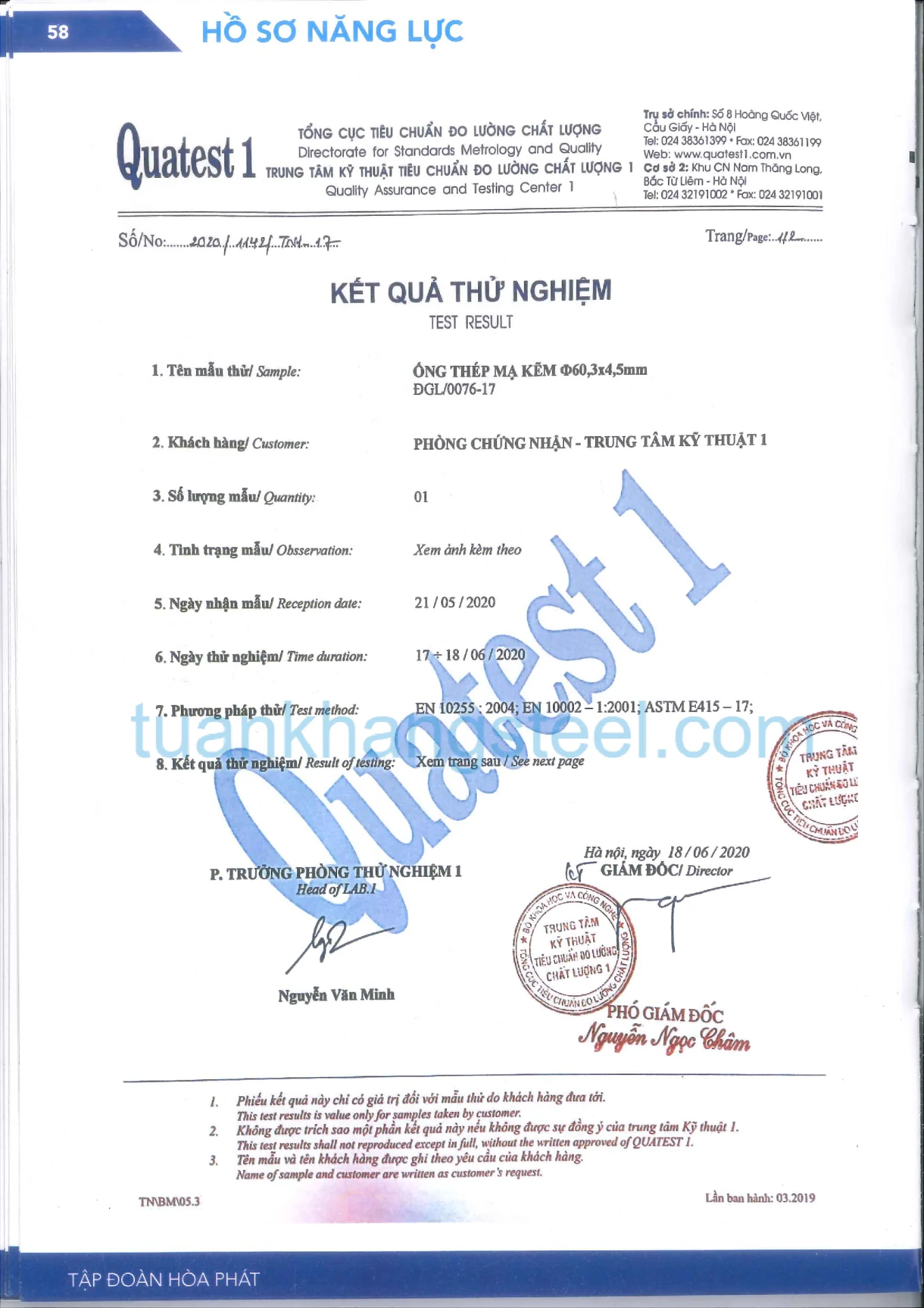 Hồ sơ năng lực Hoà Phát PDF mới nhất 2021