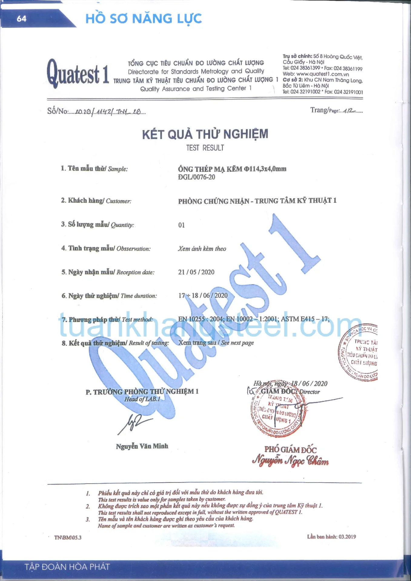 Hồ sơ năng lực Hoà Phát PDF mới nhất 2021