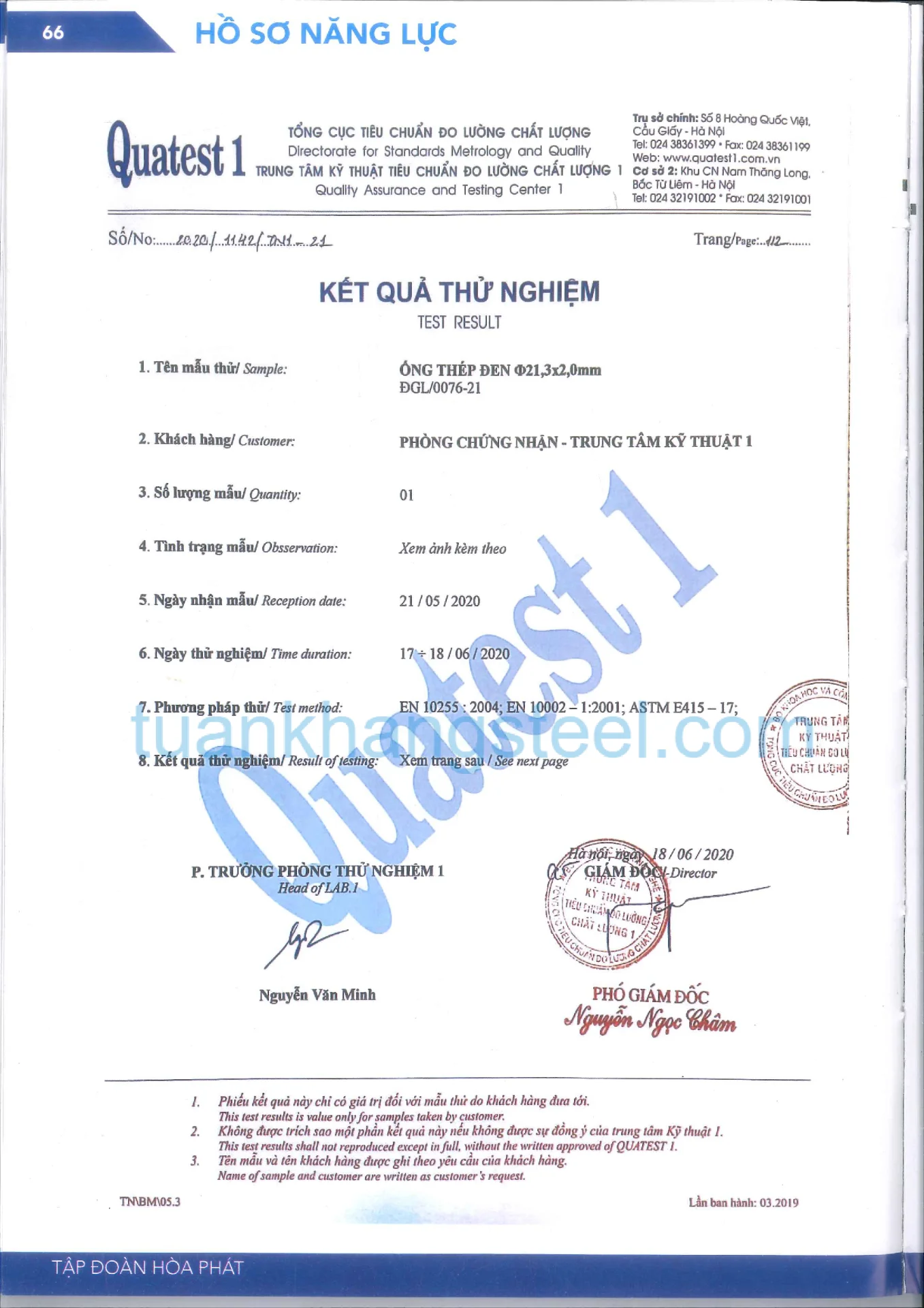 Hồ sơ năng lực Hoà Phát PDF mới nhất 2021