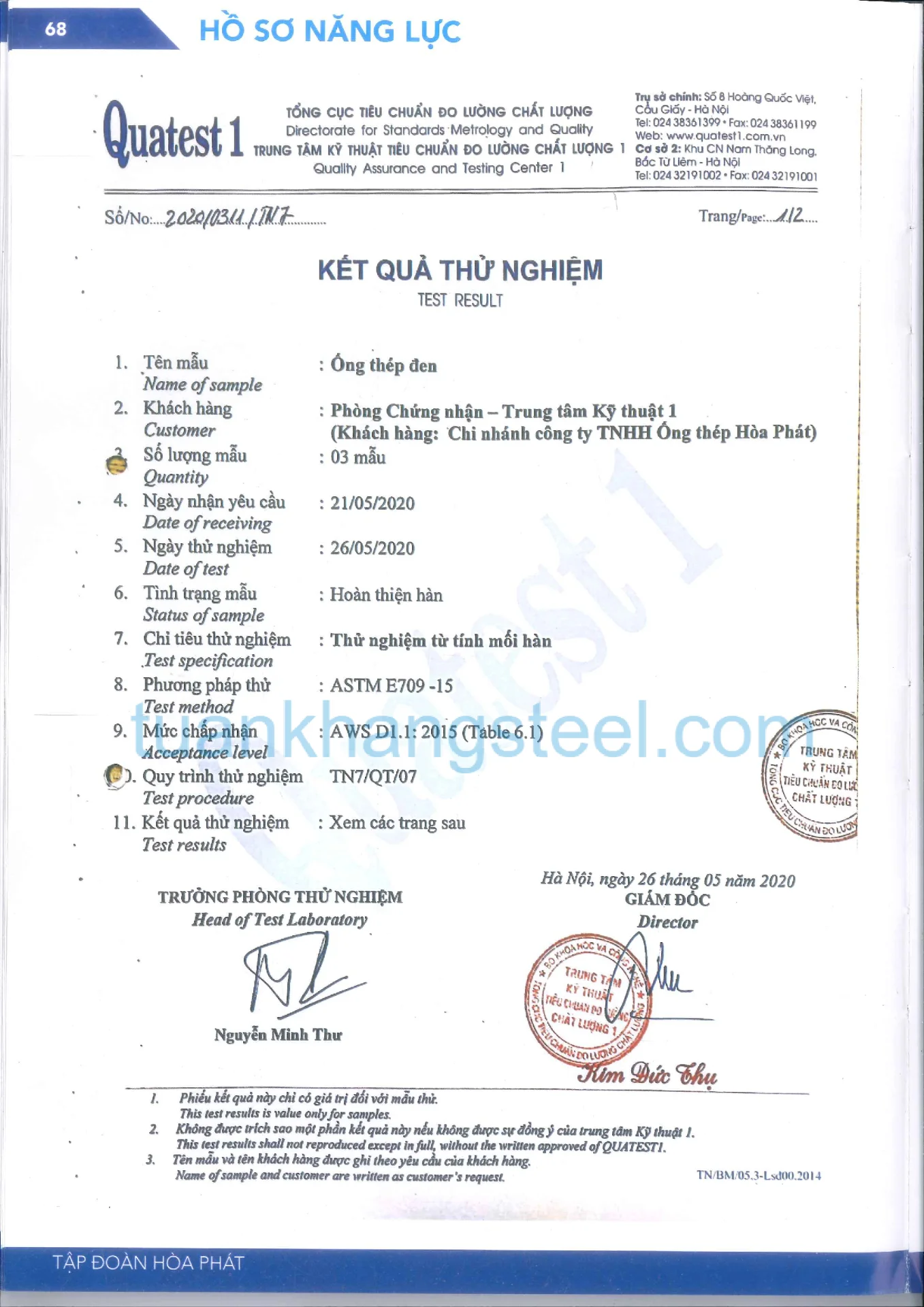 Hồ sơ năng lực Hoà Phát PDF mới nhất 2021