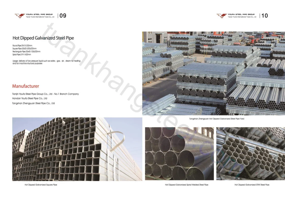Catalogue Ống thép mạ kẽm Trung Quốc || Tải Catalogue Ống thép mạ kẽm YOUFA PDF mới nhất
