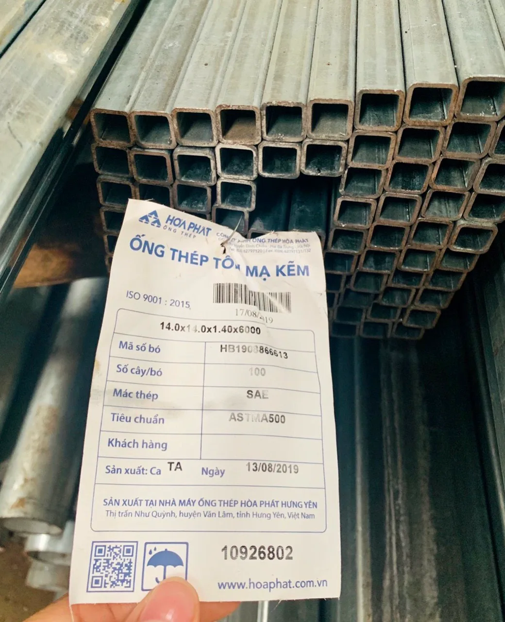 Ống, Hộp Tôn mạ kẽm - Ảnh 5