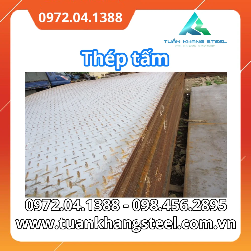 Thép Tấm nhám, gân, chống trượt