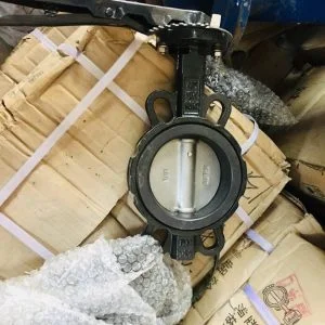 Van bướm tay gạt thân gang cánh inox