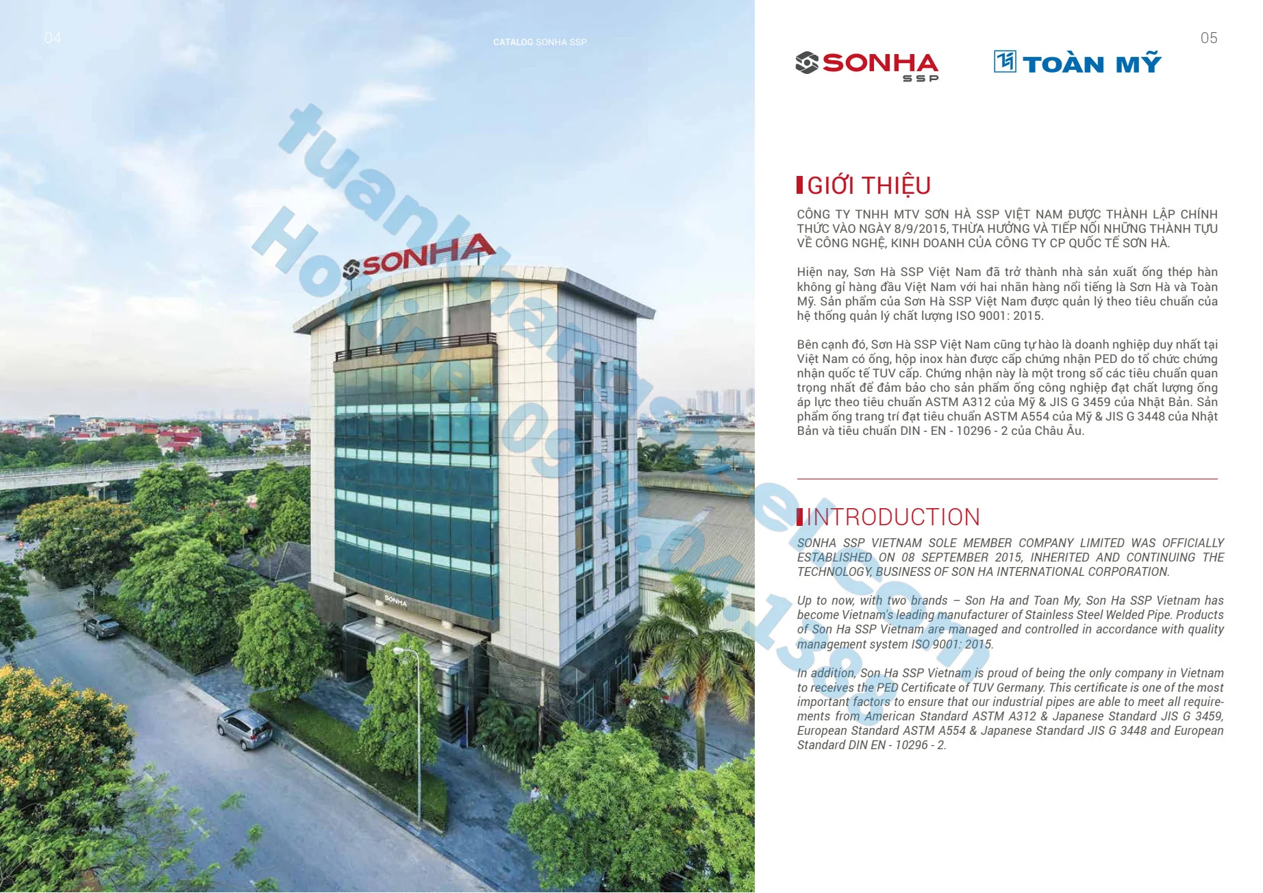 Catalogue Ống INOX Sơn Hà PDF mới nhất 2022