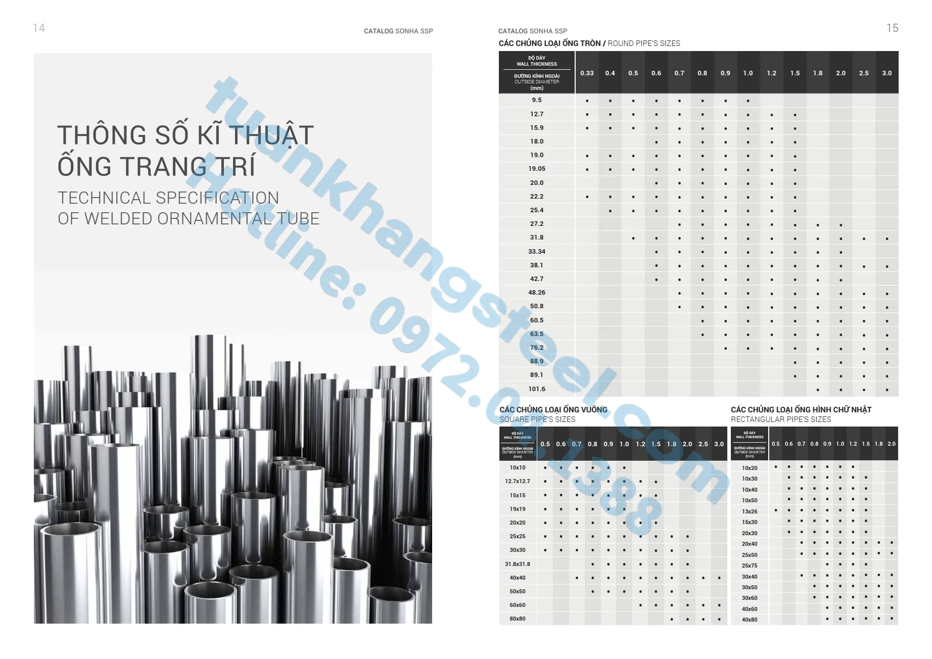 Catalogue Ống INOX Sơn Hà PDF mới nhất 2022