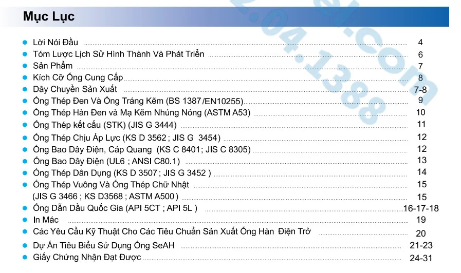 Tải Catalogue ống thép SeAH File PDF mới nhất 2022