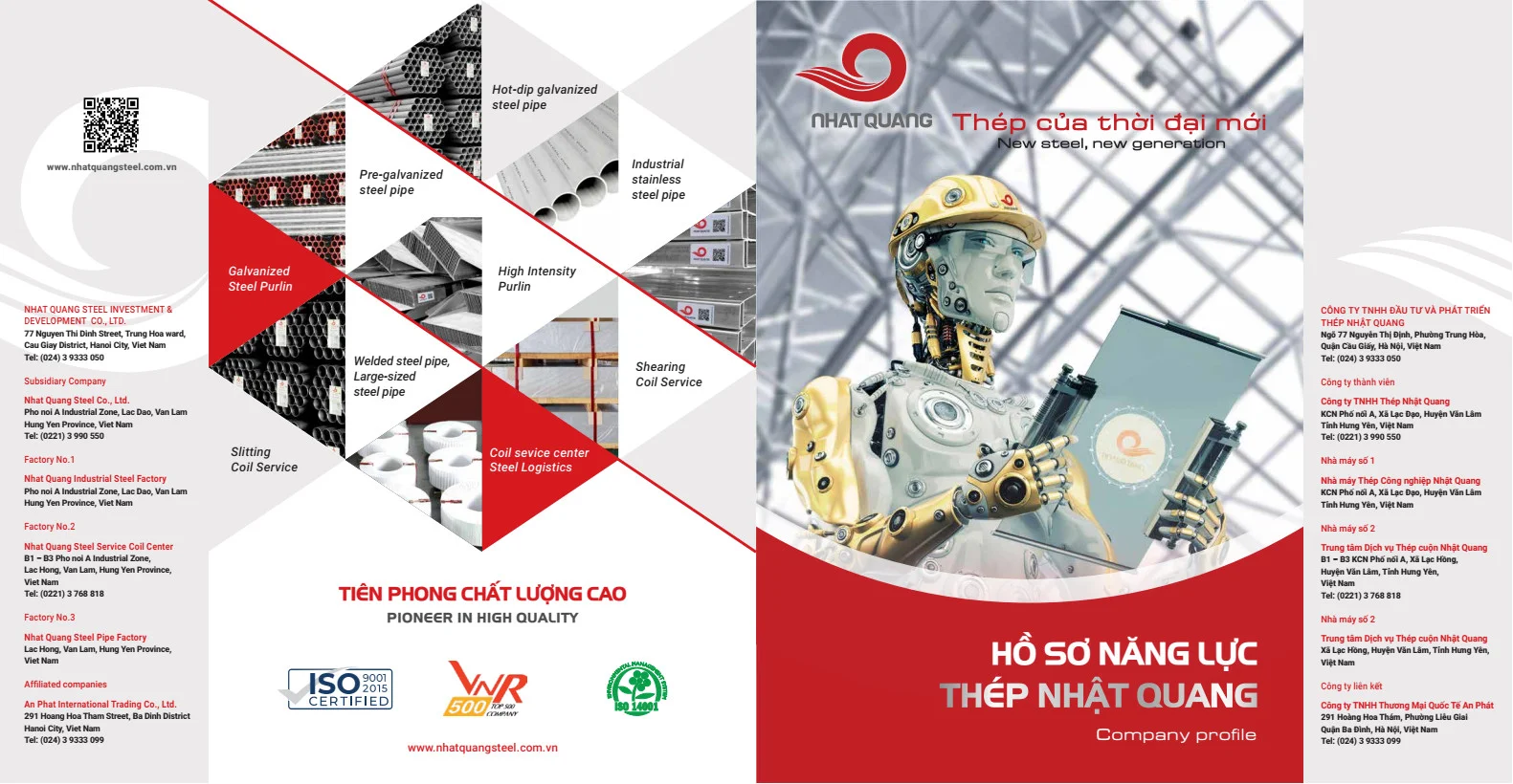 Hồ sơ năng lực thép Nhật Quang | Tải File PDF Hồ sơ năng lực thép Nhật Quang 2023