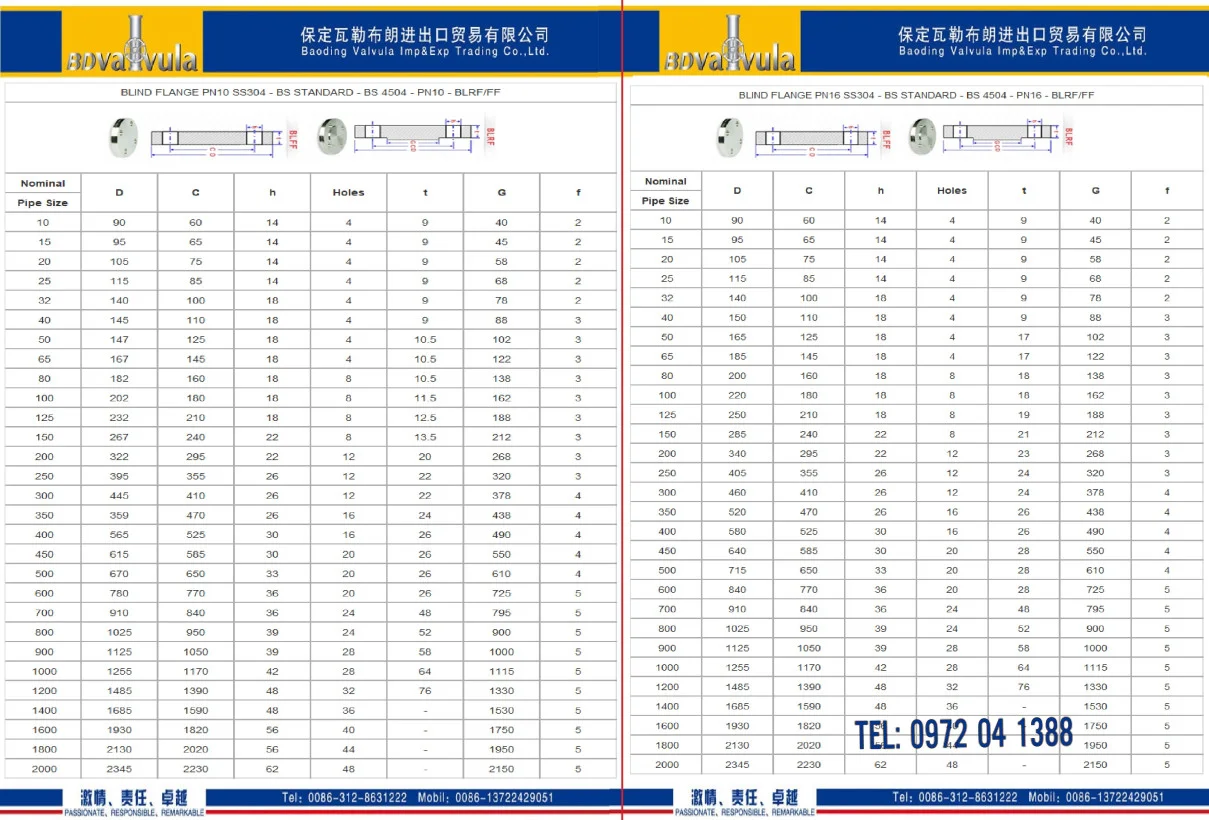 Catalouge Phụ kiện Hàn-Mặt bích – Van INOX 201/304/316 Baoding TQ | Tải file Pdf Catalouge Phụ kiện Hàn-Mặt bích – Van INOX 201/304/316 Baoding TQ