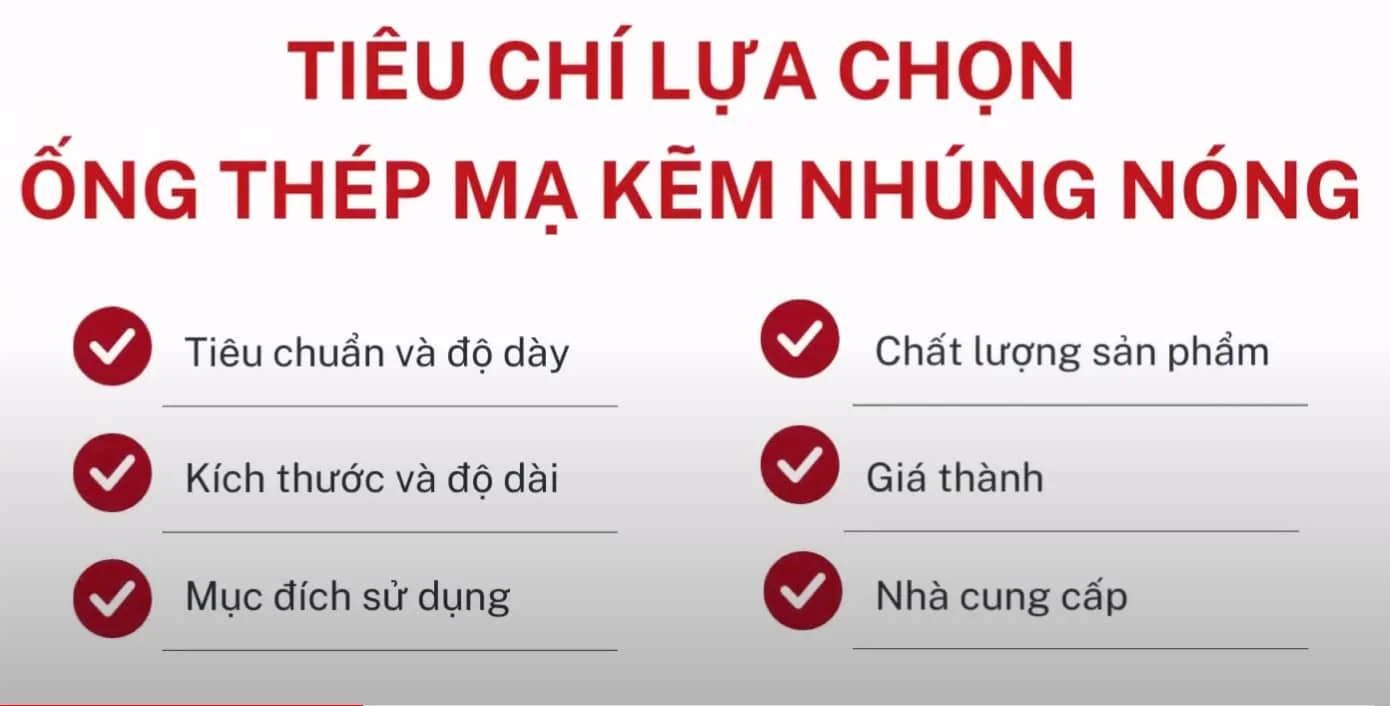 Các loại ống thép mạ kẽm nhúng nóng phổ biến dùng trong PCCC