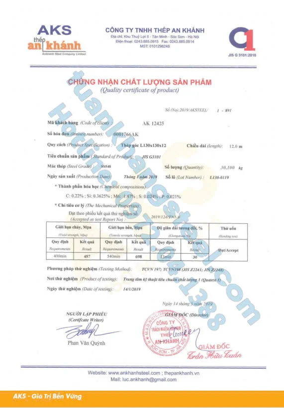 Catalogue Thép hình An Khánh mới nhất 2023| Tải File PDF Catalogue Thép hình An Khánh 2023
