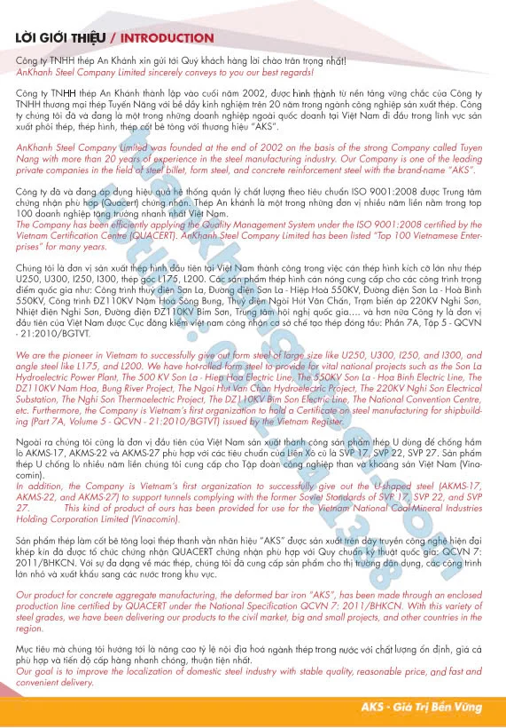 Catalogue Thép hình An Khánh mới nhất 2023| Tải File PDF Catalogue Thép hình An Khánh 2023
