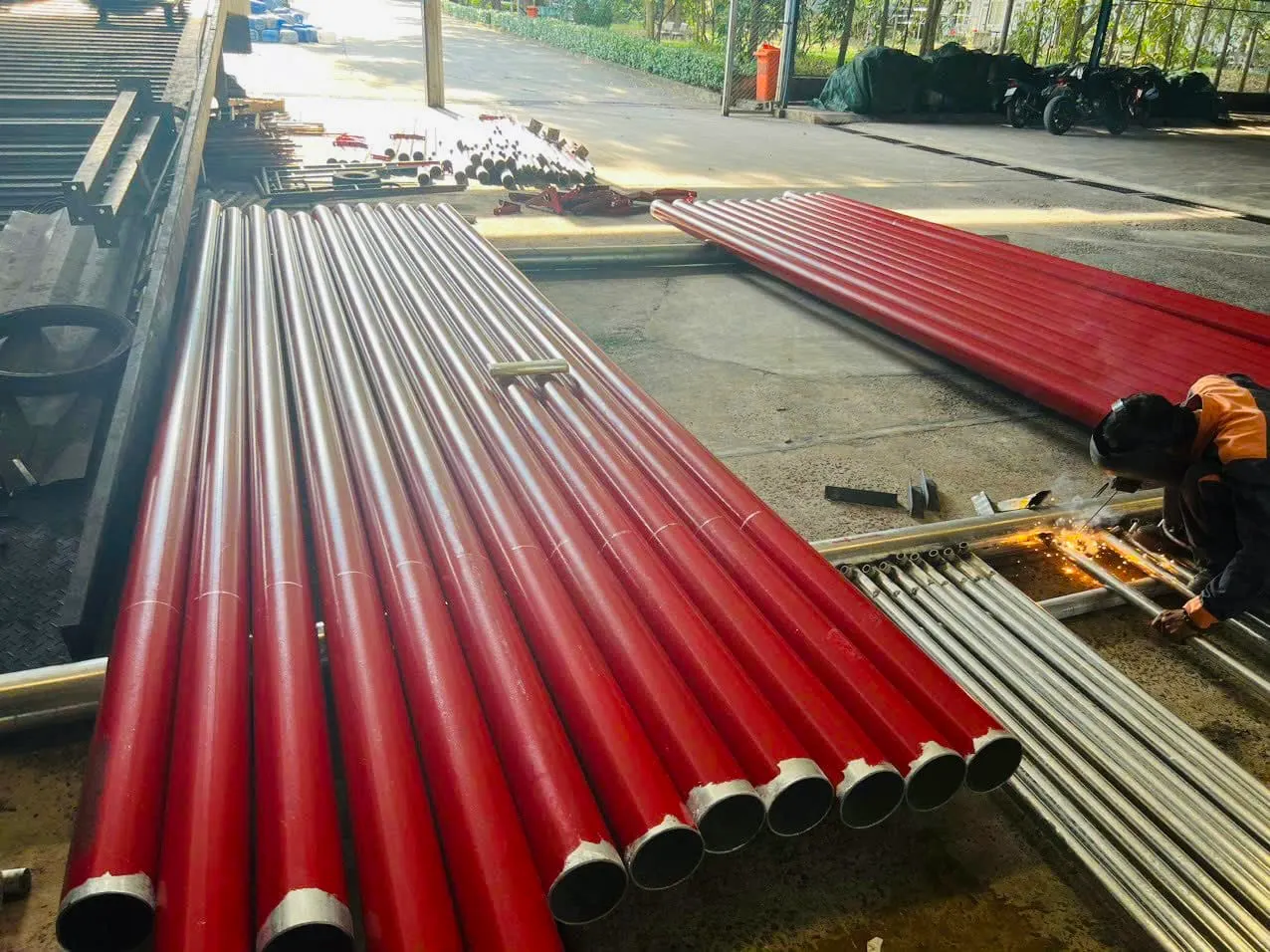 Quy trình Sơn ống đen, mạ kẽm trong Phòng cháy chữa cháy