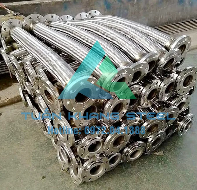 Công Ty Thép Tuấn Khang – Nhà Sản Xuất Khớp Nối Mềm Chống Rung Inox 2 Đầu Bích, 2 Đầu Rắc Co Uy Tín