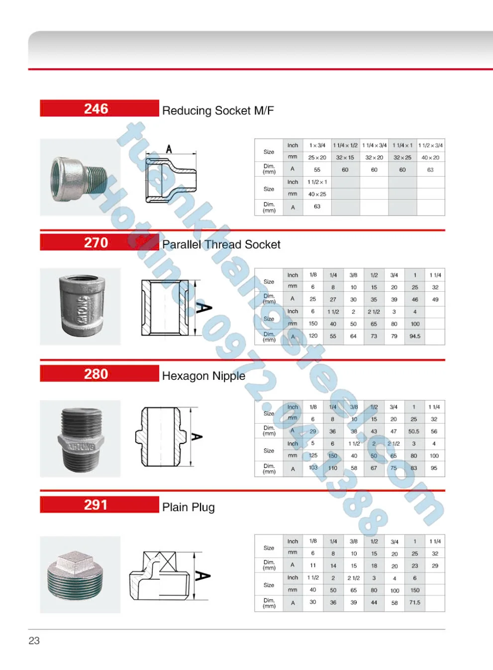 Công Ty Thép Tuấn Khang – Đơn Vị Nhập Khẩu Phụ Kiện Ren Mạ Kẽm Hãng XHTONG Đạt Tiêu Chuẩn Quốc Tế