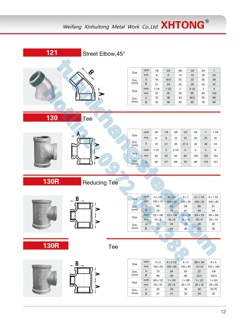 Công Ty Thép Tuấn Khang – Đơn Vị Nhập Khẩu Phụ Kiện Ren Mạ Kẽm Hãng XHTONG Đạt Tiêu Chuẩn Quốc Tế