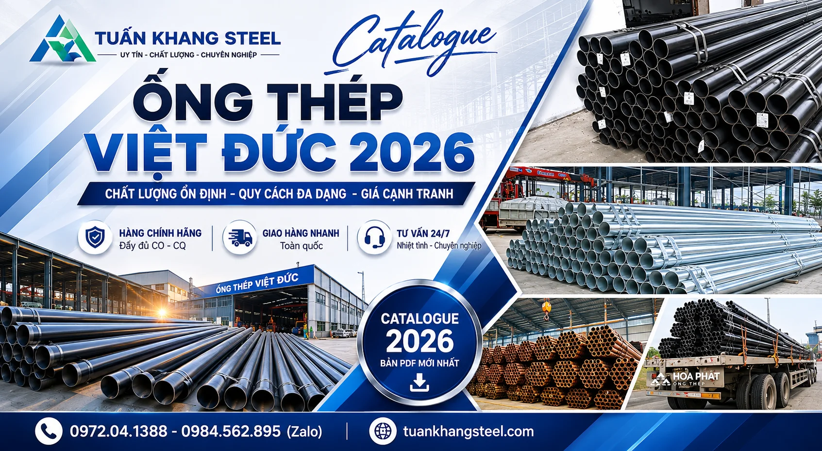 Catalouge Ống Thép Việt Đức 2026 – File PDF Mới Nhất, Báo Giá & Quy Cách Chi Tiết