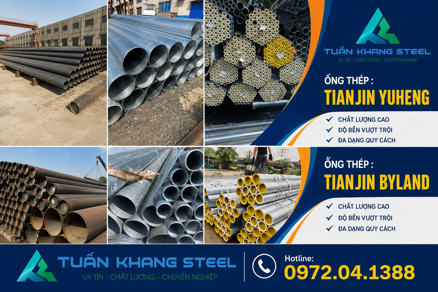 Catalouge Ống thép Tianjin Yuheng và Tianjin Byland 2026 – File Gốc Từ Nhà Máy, Báo Giá & Quy Cách Mới Nhất