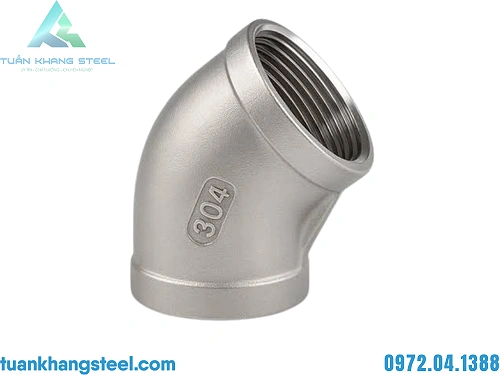 Chếch ren inox – chuyển hướng đường ống theo góc chếch