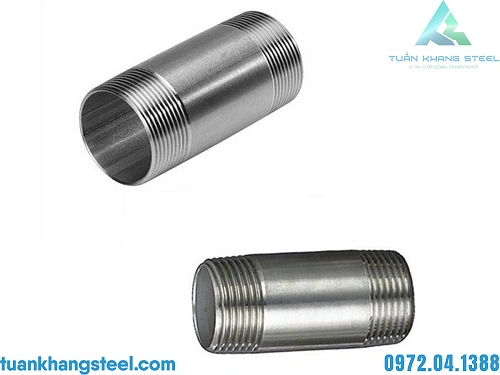 Hai đầu ren ngoài inox dài 100mm – phục vụ lắp đặt và bảo trì hệ thống kỹ thuật